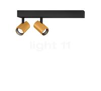 Wever & Ducré Ceno Surface 2.0, foco LED, negro/dorado - 2.700 K