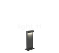 Wever & Ducré Palos Carré 1.0, luz de pedestal LED, antracita - 27 cm - 2.700 K - placa base