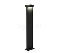 Wever & Ducré Palos Carré 2.0, sobremuro LED, negro - 87 cm - 2.700 K - placa base