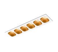 Wever & Ducré Pirro 6.0, foco empotrable LED, blanco/dorado