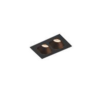 Wever & Ducré Pirro Petit 2.0, luz empotrada parcial LED, negro - 3.000 K