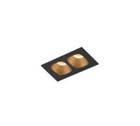 Wever & Ducré Pirro Petit 2.0, luz empotrada parcial LED, negro/champán - 2.700 k