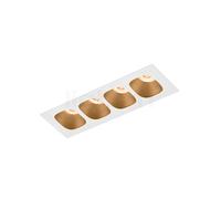Wever & Ducré Pirro Petit 4.0, luz empotrada parcial LED, blanco/champán - 3.000 k