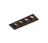 Wever & Ducré Pirro Petit 4.0, luz empotrada parcial LED, negro - 3.000 K