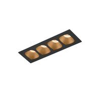 Wever & Ducré Pirro Petit 4.0, luz empotrada parcial LED, negro/champán - 3.000 k