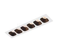 Wever & Ducré Pirro Petit 6.0, luz empotrada parcial LED, blanco/negro - 2.700 K
