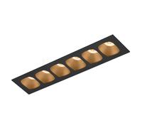 Wever & Ducré Pirro Petit 6.0, luz empotrada parcial LED, negro/champán - 3.000 k