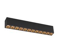 Wever & Ducré Pirro Petit Surface 12.0, lámpara de techo LED, negro/champán - 2.700 k