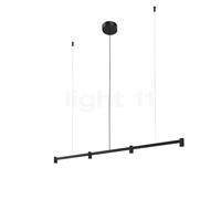 Wever & Ducré Trace 1.0, lámpara de suspensión LED lineal - 4 focos, negro - 2.700 K