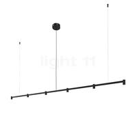 Wever & Ducré Trace 2.0, lámpara de suspensión LED lineal - 6 focos, negro - 2.700 K