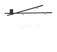 Wever & Ducré Trace Spin 1.0, lámpara de techo LED, negro/champán