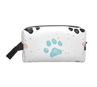 WEVFGHI Huellas de Pata de Perro, Bolsa de Maquillaje Bolsa de cosméticos Bolsa de artículos de tocador de Viaje portátil Organizador de Bolsa de Maquillaje