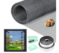 WEVOL Mosquiteras para Ventanas, 120x250cm Tela Mosquitera Ventana Ajustable Sin Perforaciones, Malla Mosquitera Ventana con Adhesiva, Rollo Mosquitera Fibra de Vidrio para Ventanas Puertas Patios