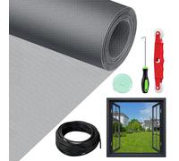 WEVOL Mosquiteras para Ventanas, 150x500cm Tela Mosquitera Ventana Ajustable Sin Perforar, Malla Mosquitera Ventana con Kit de Instalación, Rollo Mosquitera Fibra de Vidrio Ventanas Puertas Patios