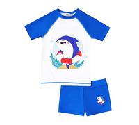 weVSwe Niños Traje de baño Manga Corta Protección Solar Traje de baño de Dos Piezas Baúles y Rashguard Niños Top Short Swimwear Set 10 años