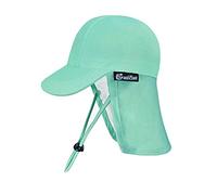 weVSwe Sombrero para El Sol para Bebé UPF 50+ Solapa Protección UV Correas Ajustables para La Barbilla Cuello Solapa Gorro De Baño Playa Mar Verde 2-3 Años