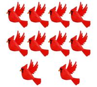 WEWAYSMILE 10 piezas de abalorios de silicona 3D de cardenal para hacer llaveros, abalorios focales de animales lindos para manualidades, bolígrafos, collares, pulseras, cordones