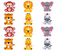 WEWAYSMILE 12 Uds Kit Cuentas Silicona, Cuentas Silicona Animales, Tigre León Cebra Mono Elefante Jirafa Para Bolígrafos, Cordón, Llavero, Suministros