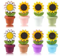 WEWAYSMILE 16 Uds 8 Estilo Silicona Focal Cuentas Sueltas, Cuentas Silicona Flor Margarita, Cuentas Silicona 15 mm, Para Manualidades, Pulseras, Collares, Cordones, Llaveros, Fabricación Joyas