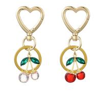 WEWAYSMILE 2 Piezas Llavero De Cereza Bonito Llavero De Frutas Para Mujer Llavero De Cereza Para Coche Accesorio De Llaves Para Amantes De La Fruta,Mochila(Ccerezas Mixtas)