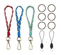WEWAYSMILE 3 piezas Ppulsera Llavero,Llavero Coche Mujer,Linda Pulsera Llavero,Adecuado Para Adornos Bolsos, Llavero, Llavero de Coche,Longitud Total Aproximadamente 19 cm/7.48 Pulgadas