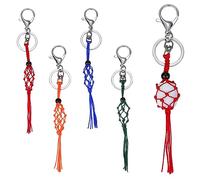 WEWAYSMILE 4 Uds 4 colores Llavero Trenzado, Llavero de Bolsa de Red, Llavero, para Mujer Llaves de Coche Y Hogar, Longitud de Aproximadamente 17.5 CM/6.88 pulgadas