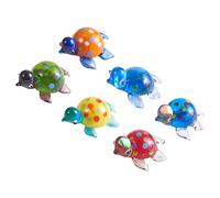 WEWAYSMILE 6 Uds Adorno Cristal Tortuga, Adorno Figura Tortuga Vidrio Soplado, Figuras Tortugas Cristal, para Regalos Decoración Pecera Decoración Coleccionable Estatuilla Jardín