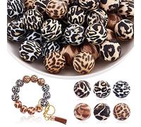 WEWAYSMILE 60pcs 15mm Cuentas Redondas de Silicona, Perlas A Granel para Fabricación de Joyería, Artesanía, Collar, Guirnalda, Pulsera (10 Estilos)
