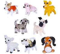 WEWAYSMILE 8 Uds Figuritas de Cristal Coleccionables, Arte de Vidrio Soplado, Figuras Sopladas a Mano Animale, Miniatura Soplada A Mano para Adornos de Mesa, Decoración del Hogar