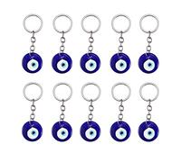 WEWAYSMILE Hamsa - Cuentas de ojo turco con mano de ojo turco para colgar en la pared, llavero de mano de Fátima de ojo turco, para bolsa de coche, llaves, joyería, adorno colgante de regalo