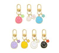 WEWAYSMILE Llavero lindo llavero fiesta regalos pequeños bolsos colgantes para bolsos monedero vuelta a la escuela funda de auriculares caja de regalo decoración, Flores sonrientes, Talla única