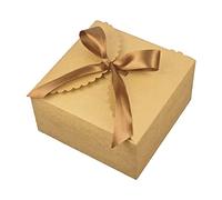 WEWILUCK Cajas de regalo marrones, paquete de 10 unidades de 8 x 8 x 4 pulgadas, caja de regalo grande a granel, caja de regalo kraft premium con tapa para regalo, graduación, aniversarios, fiesta de