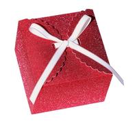 WEWILUCK Cajas de regalo pequeñas con purpurina roja, 10 cajas de papel rojo de alta calidad para Navidad, cumpleaños, San Valentín, Día de la Madre, fiestas, regalos de vacaciones (4.75 x 4.75 x 3.54
