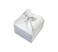 WEWILUCK Cajas de regalo plateadas con purpurina, 10 cajas de regalo pequeñas con tapas a granel para bodas, fiestas, cumpleaños, día de San Valentín y más, 4.75 x 4.75 x 3.54 pulgadas, elegante caja