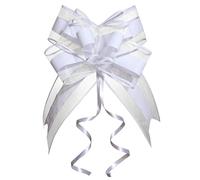 WEWILUCK Lazo grande de regalo blanco, 10 lazos blancos para envolver regalos, boda, Navidad, día de San Valentín, regalos, decoración de cesta de flores (8 pulgadas)