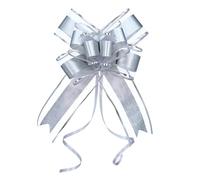 WEWILUCK Lazo grande para regalo, 15 lazos de regalo para envolver regalos, cestas de regalo, Navidad, boda y decoración de fiesta de cumpleaños (plata con patrón de rosa, 6 pulgadas)