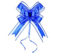 WEWILUCK Lazos para cesta de regalo, 15 lazos azules perfectos para envolver regalos, lazos para hombre, decoración de regalos de cumpleaños, vacaciones y más (azul real, 6 pulgadas)