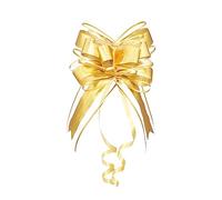 WEWILUCK Lazos para envolver regalos, lazos dorados para regalos, cestas de regalo, lazo grande para cumpleaños, fiestas, Navidad y todos los días (6 pulgadas, 15 unidades)