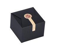 WEWILUCK Pequeñas cajas de regalo negras con calcomanías