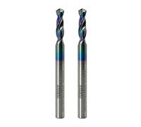 WEXWE Tools - Broca de carburo sólido CNC, broca de aluminio de alto rendimiento, diseño de vástago recto, punta de 118°, diámetro de corte de 2,1 mm, diámetro de 0,3 cm, longitud total, 2 unidades