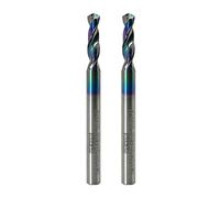 WEXWE Tools - Broca de carburo sólido CNC, broca de aluminio de alto rendimiento, diseño de vástago recto, punta de 118°, diámetro de corte de 2,9 mm, diámetro de 0,3 cm, longitud total, 2 unidades