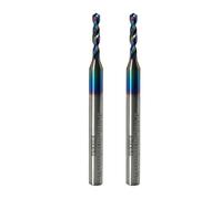 WEXWE Tools - Broca de carburo sólido CNC, broca de aluminio de alto rendimiento, diseño de vástago recto, punta de 118°, diámetro de corte de 1,8 mm, diámetro de 0,3 cm, longitud total, 2 unidades
