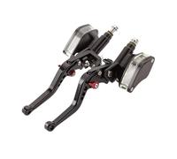 Wexxaii Palanca de freno Maneta de embrague y freno hidráulico doble para motocicleta deportiva calle con depósito cilindro para maestro