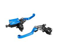 Wexxaii Palanca de freno Palanca de embrague freno hidráulico para motocicleta para KX 85 125 250 KXF 450 KLX,tapa del depósito líquido(Azul)