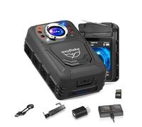 weyfinko W3 1080 - Cámaras corporales, 64 GB y 2 formas de clips, cámara montada en el cuerpo, visión nocturna, 2 baterías con soporte de carga, cámara pequeña y ligera para el hogar, al aire libre,