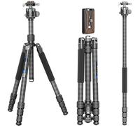 WEYLLAN Carbono-Fibra-Trípode-174.5cm, 10x Carbono-Trípode-Fibra 44mm Cabeza Bola Cámara Soporte Monopie Función, Trípode 29mm Pierna, Trípode Profesional Portátil Dslr Videocámara, Cámara, Carga 20kg