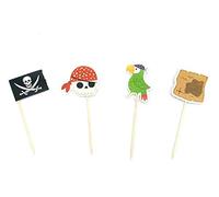 Weyoo 40 piezas de decoración para cupcakes con diseño de pirata