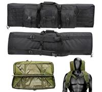 Weyot Bolsa De Pistola Multifuncional Bolsa Escopeta Doble Funda Acolchada para Rifle Táctico para Caza Campo De Tiro Almacenamiento Y Transporte Deportivo Black,118cm/46in