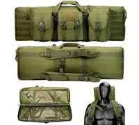 Weyot Bolsa De Pistola Multifuncional Bolsa Escopeta Doble Funda Acolchada para Rifle Táctico para Caza Campo De Tiro Almacenamiento Y Transporte Deportivo Green,93cm/37in