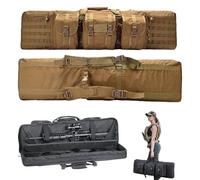 Weyot Bolsa Escopeta Doble, Bolsa Doble Rifle Airsoft, Estuche para Rifles, Estuche Impermeable para Armas Tácticas, Funda Blanda para Rifle Multifuncional Tan,118cm/46in